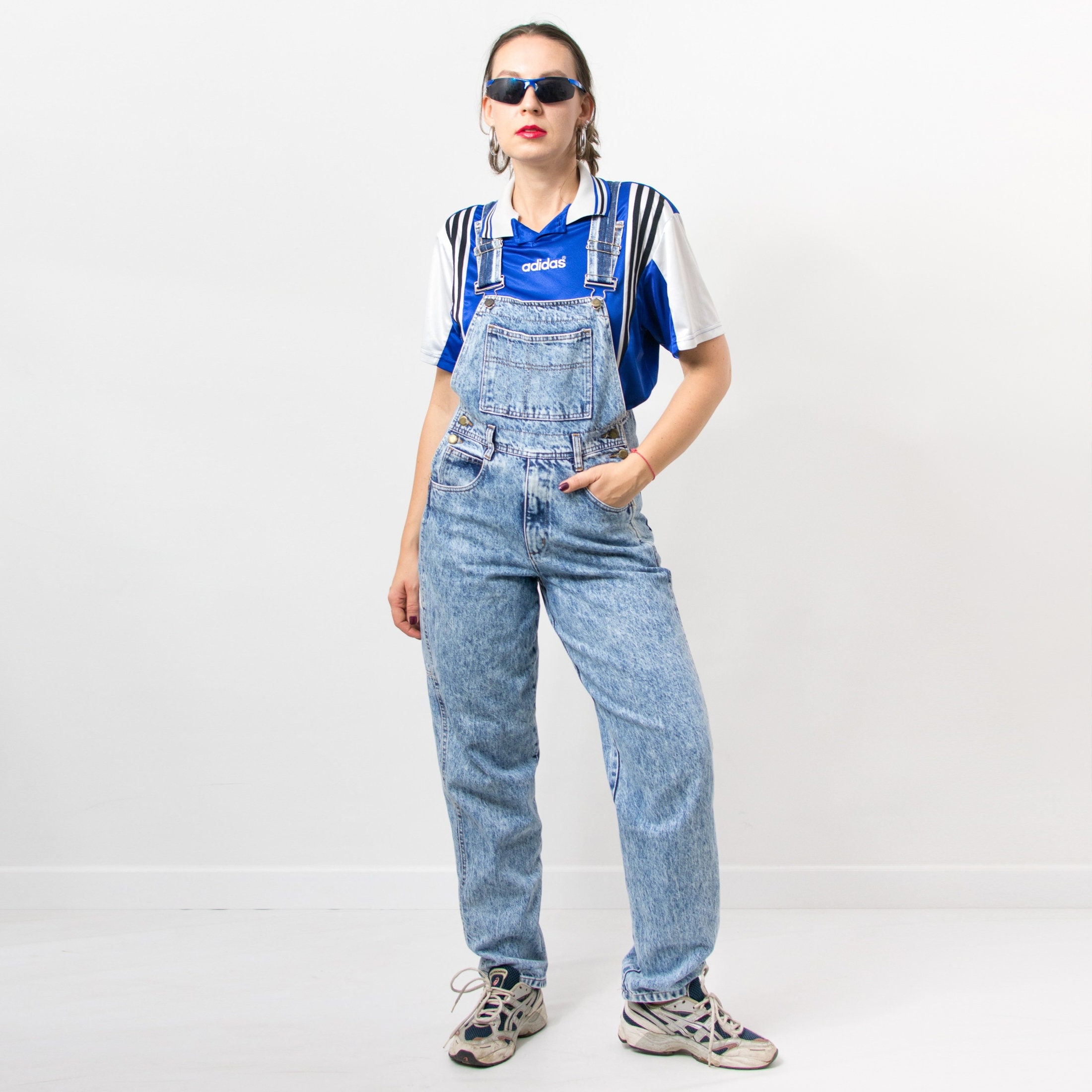 80s 2 piece set Mom Jeans & denim Top western beaded S