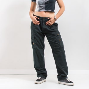 Cargo pants black vintage military hiking trousers women size XL