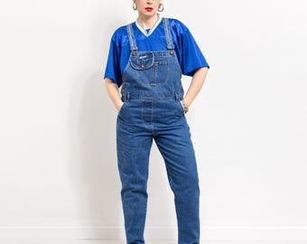 Vintage denimoveraller för gravida jeansjumpsuit dam storlek M
