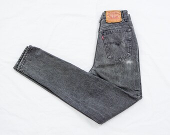 希少なヴィンテージ 学生用 Levis 512 ブラック ストーンウォッシュ W 