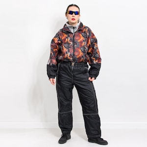 Vintage ski suit ACTIVE snow jumpsuit one piece winter women size XL