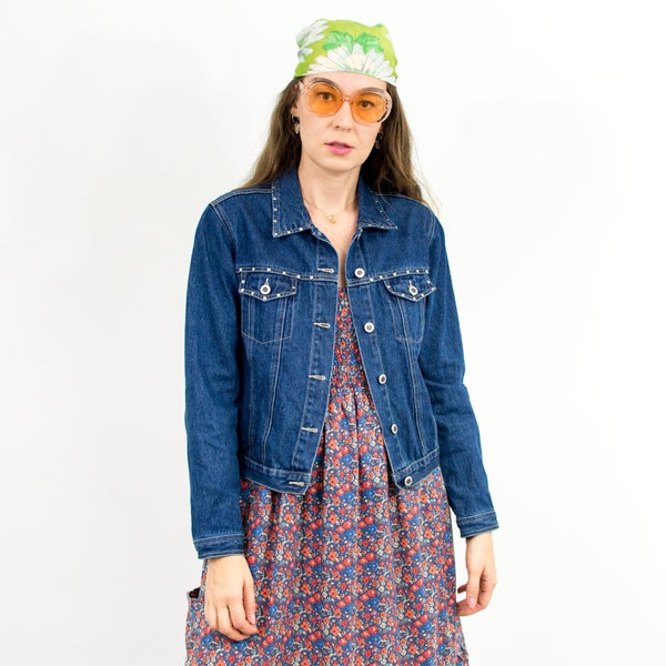 Arizona veste en jean vintage années 90 jean bleu clouté femmes M/L