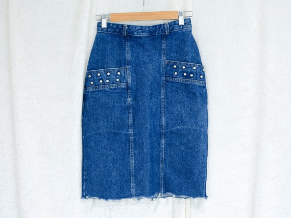 Jupe Short En Jean Bleu Coupée Franges - Taille 12 - Forenza