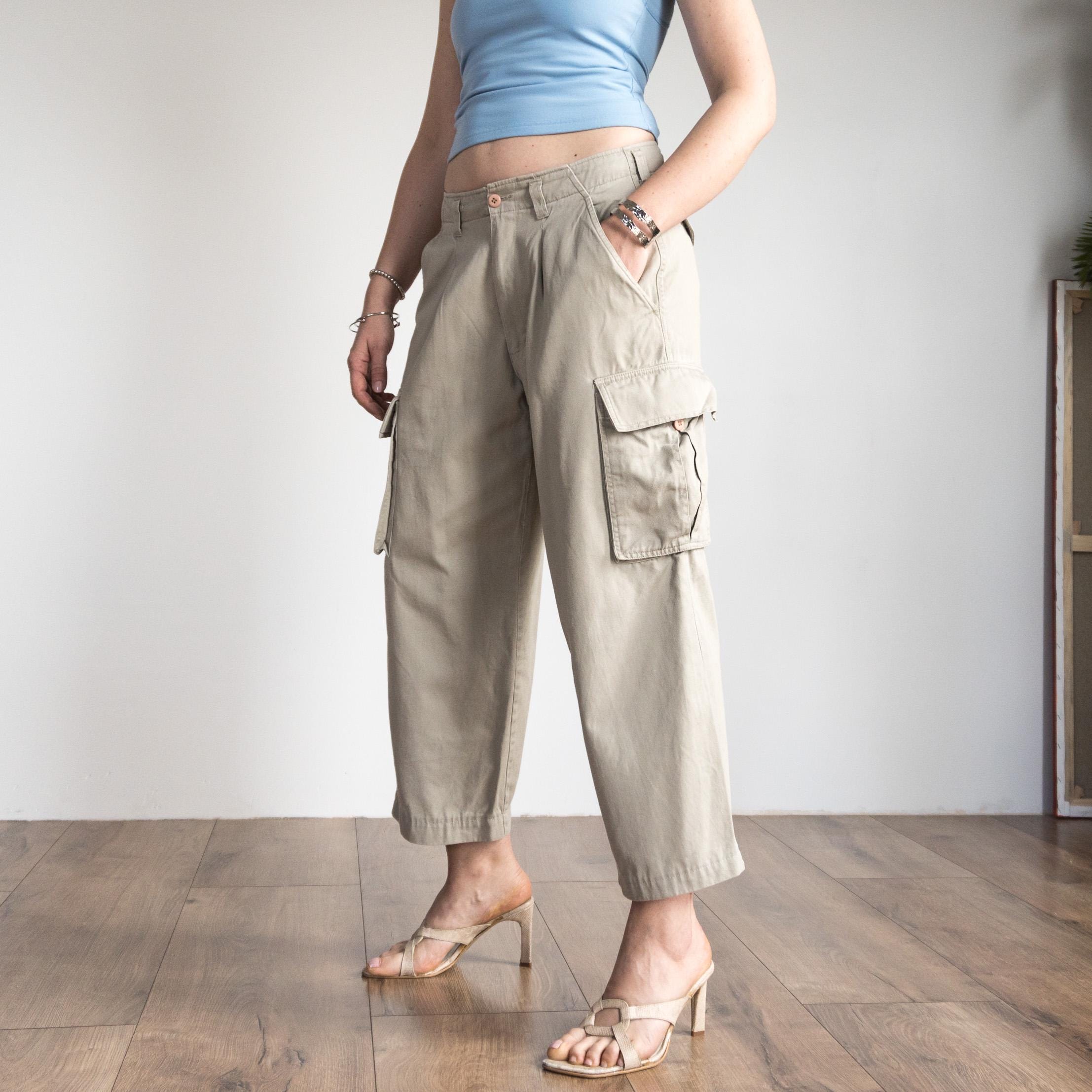 その他 youo Cargo Denim Jorts | Vintage Capri Baggy Pants Military Style