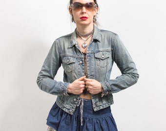 DIESEL giacca denim Y2K vintage blu jeans da donna taglia M