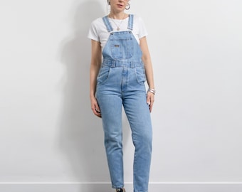 Vintage denim overall | werkkledingjumpsuit | Jeans overall uit de jaren 90 | damesmaat XS