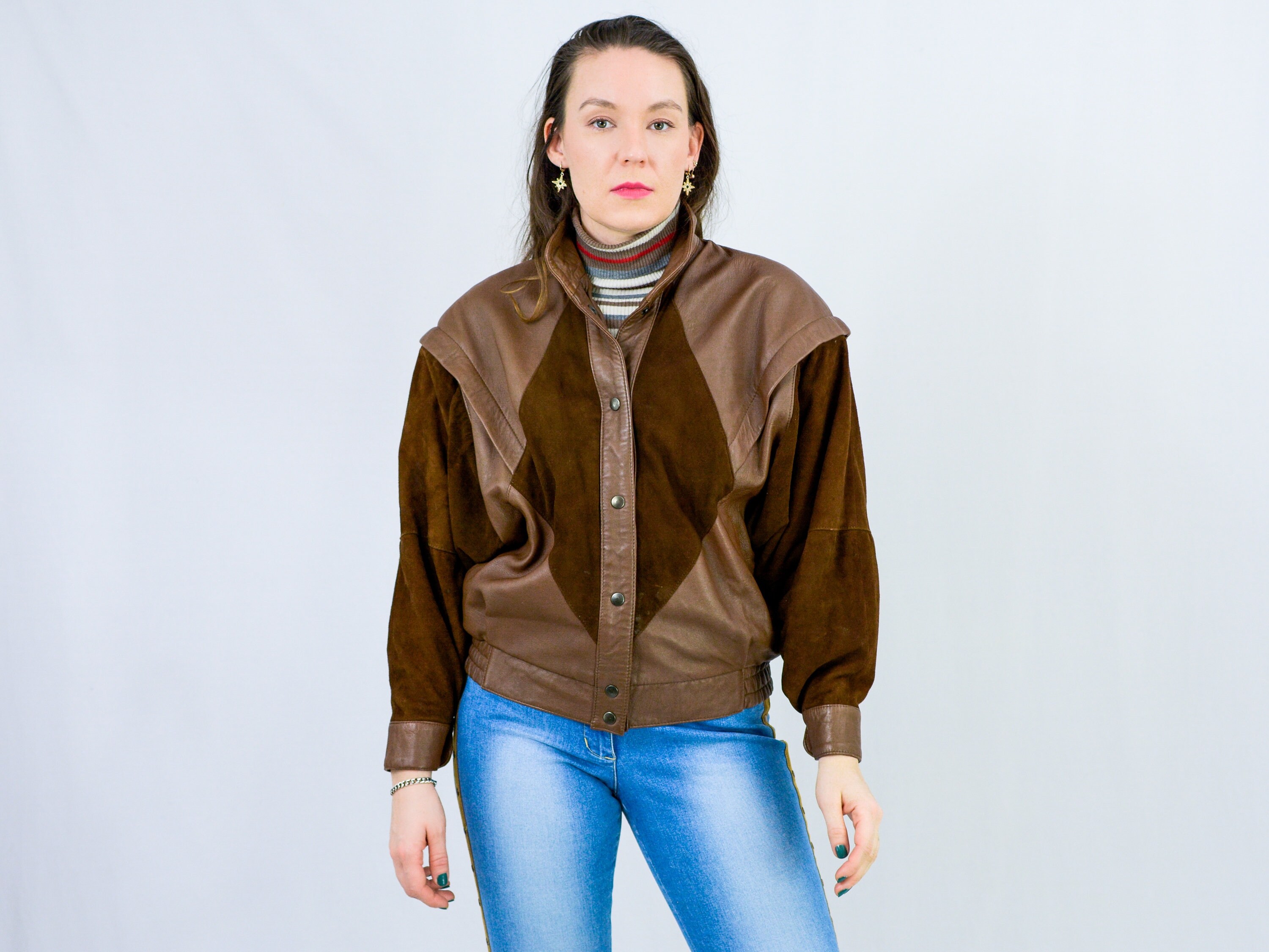 Leather Jacket 80s Vintage Oversized 