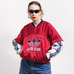 Adidas veste de survêtement années 80 bombardier vintage femme taille M/L