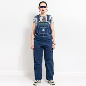 Vintage Denim Overalls | workwear Liberty dungarees | 90s jeans overall pants | women size L