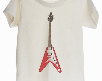 T-shirt vintage Flying V Guitar Organic pour les enfants