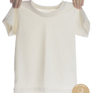 Plain T-shirt 100% Organic Cotton and Non-Toxic for Kids