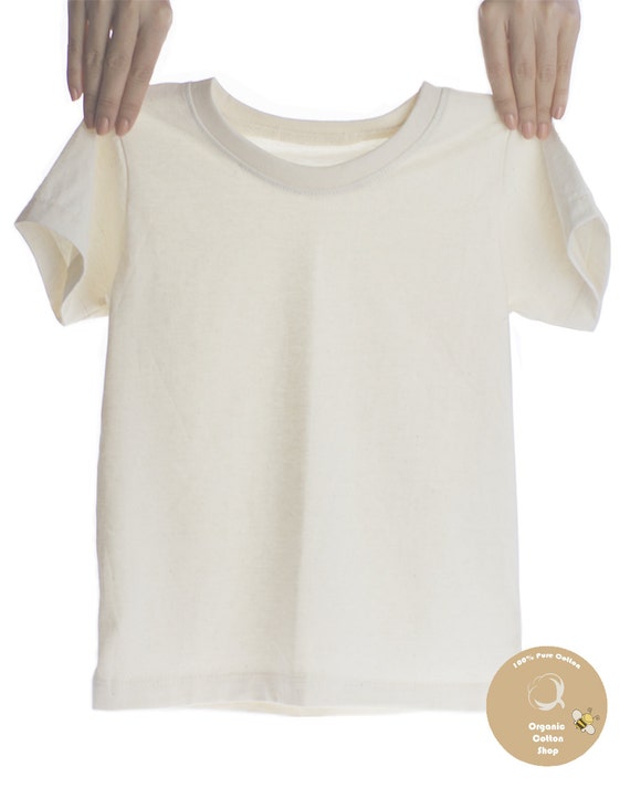 Plain T-shirt 100% Organic Cotton and Non-toxic for Kids - Etsy