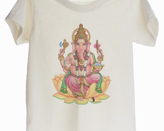 Ganesha Asian Buddha Punk Organic T-shirt for Kids