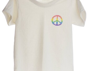 Peace Rainbow Flag LGBT Organic T-shirt for Kids