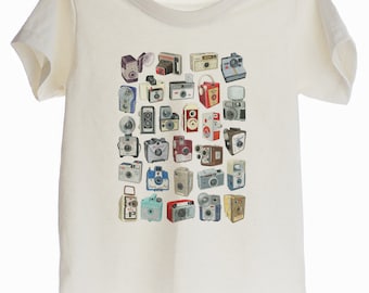 Vintage Camera 70s Organic T-shirt for Kids