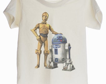 R2D2 C3PO Star Wars Organic T-shirt for Kids