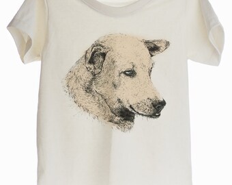 Drawing Dog Lover Organic T-shirt for Kids