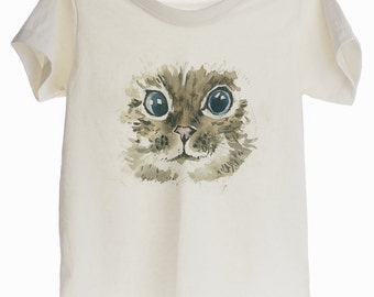 Water Color Cat Organic T-shirt for Kids