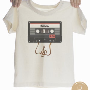 Vintage Analog Tape Cassette  Organic T-shirt for Kids