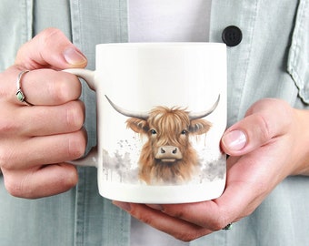 Cute Highland Cow Coffee Mug 11oz -  Cute Coffee Mug