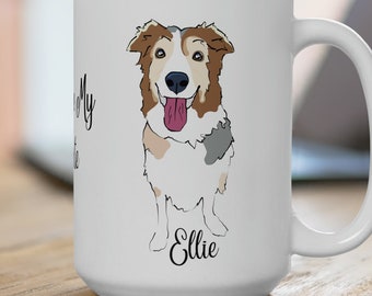 15oz Custom Pet Mug Using Pet Photo & Name! Custom Dog Mug Dog Coffee Cup Personalized Pet Mugs Dog Mom Mug Personalized Pet Mug Dog Dad Mug