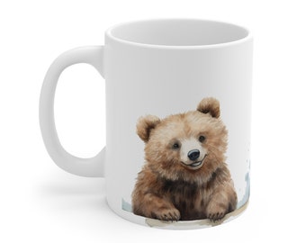 Cute Bear Coffee Mug 11oz - Cute Coffee Mug Ceramic