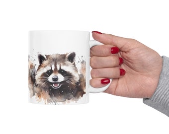 Cute Raccoon Coffee Mug 11oz - Cute Coffee Mug Ceramic