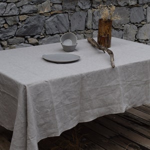Linen Tablecloth,Dinner party,Weddings, Easter brunch,Natural Linen Tablecloth,wedding,Eco friendly tablecloth for housewarming gift