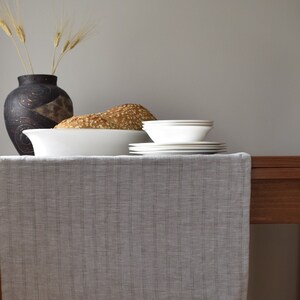 Linen Table Runner.Handmade Table Linens.Natural Table Decor.Softened linen runner,Natural washed soft linen table runner.Halloween Gift
