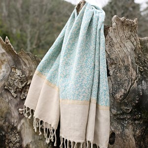 Linen Turkish Towel, Organic Linen Blend, Beach Throw Blanket