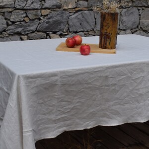 Tafelkleed van natuurlijk linnen, diner, bruiloften, paasbrunch, tafelkleed van natuurlijk linnen, bruiloft, milieuvriendelijk tafelkleed voor housewarmingcadeau