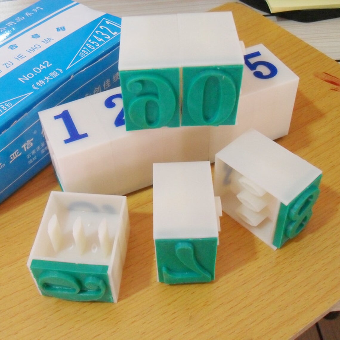 Numerals Stamp Set Rubber Alphabet Letters Numbers Pottery Etsy