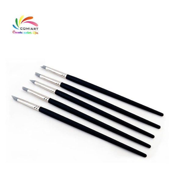5pc Flexible Black Clay Sculpting Shapers Wipe Out Tools Use in PMC Fimo Polymer