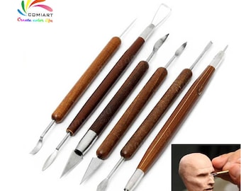DOITOOL Kit D'outils Sculpture Argile - 5 Spatules Pour Poterie, Modelage, DIY Et Même épilation (19,5 Cm)