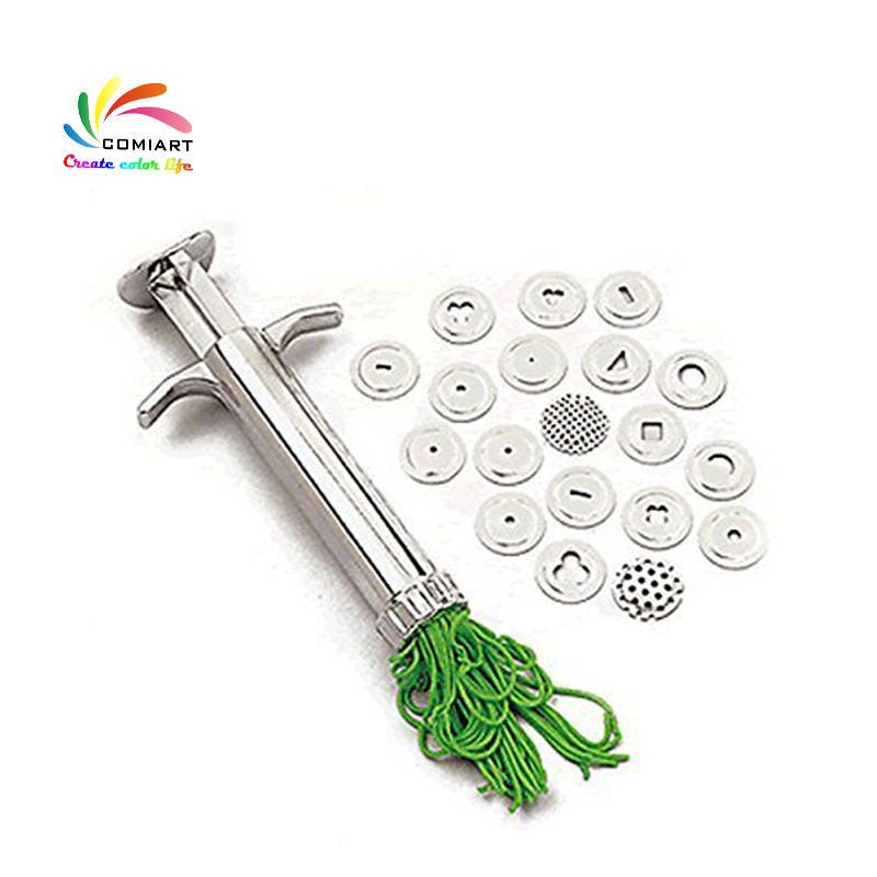 Clay Extruder Portable Polymer Clay Extruder Sculpey Sculpting Tool With 20  Interchangeable Discs (1pc-green)