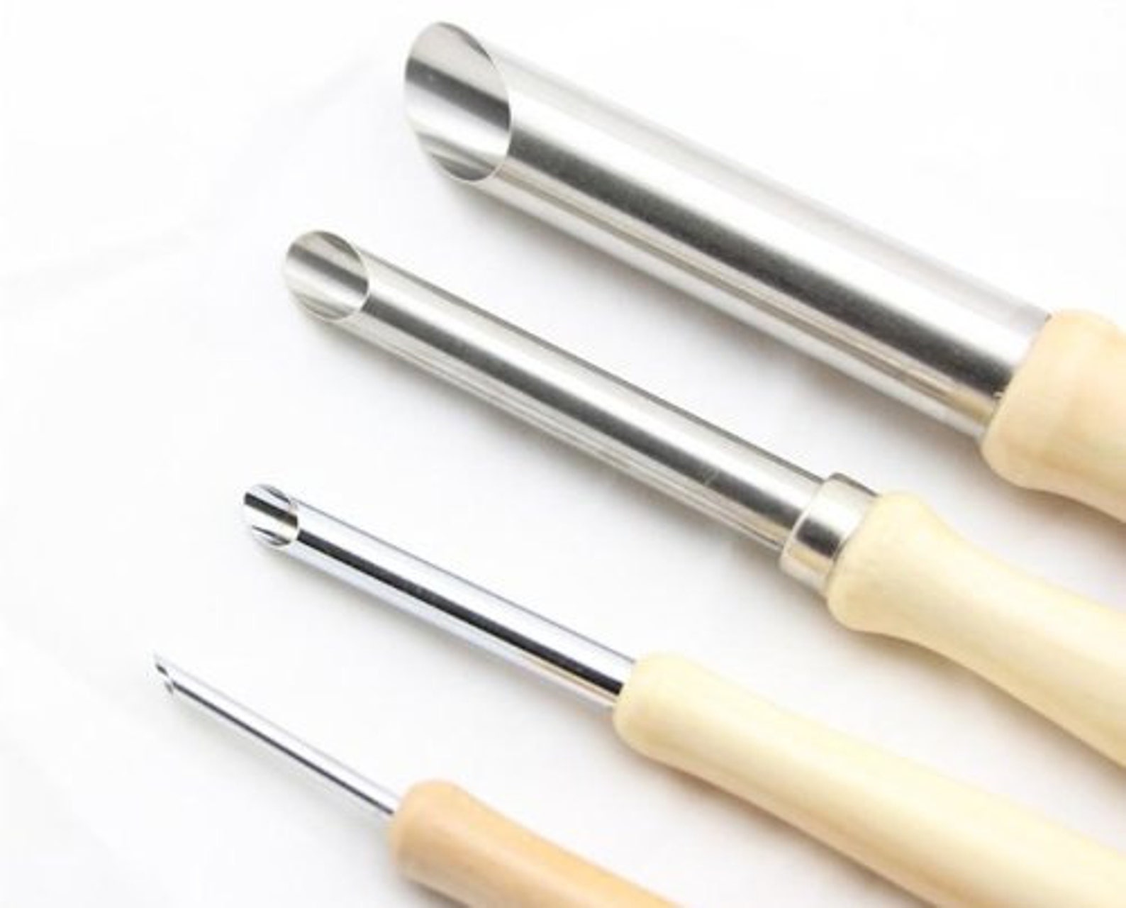 4Piece Clay Hole Cutters Clay Pottery Sculpture Modeling Tool Etsy