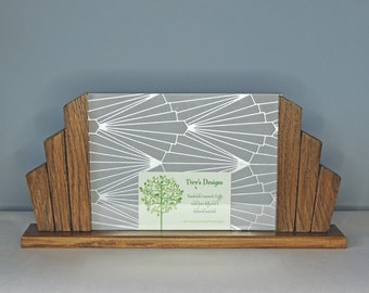 Art Deco Style Wooden Photo Frame, 5 x 7 Landscape Frame