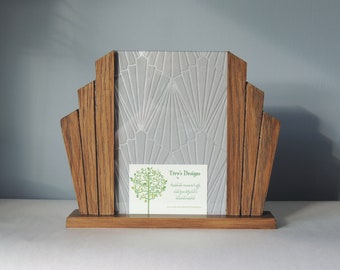 Art Deco Style Wooden Photo Frame, 5 x 7 Photo Frame