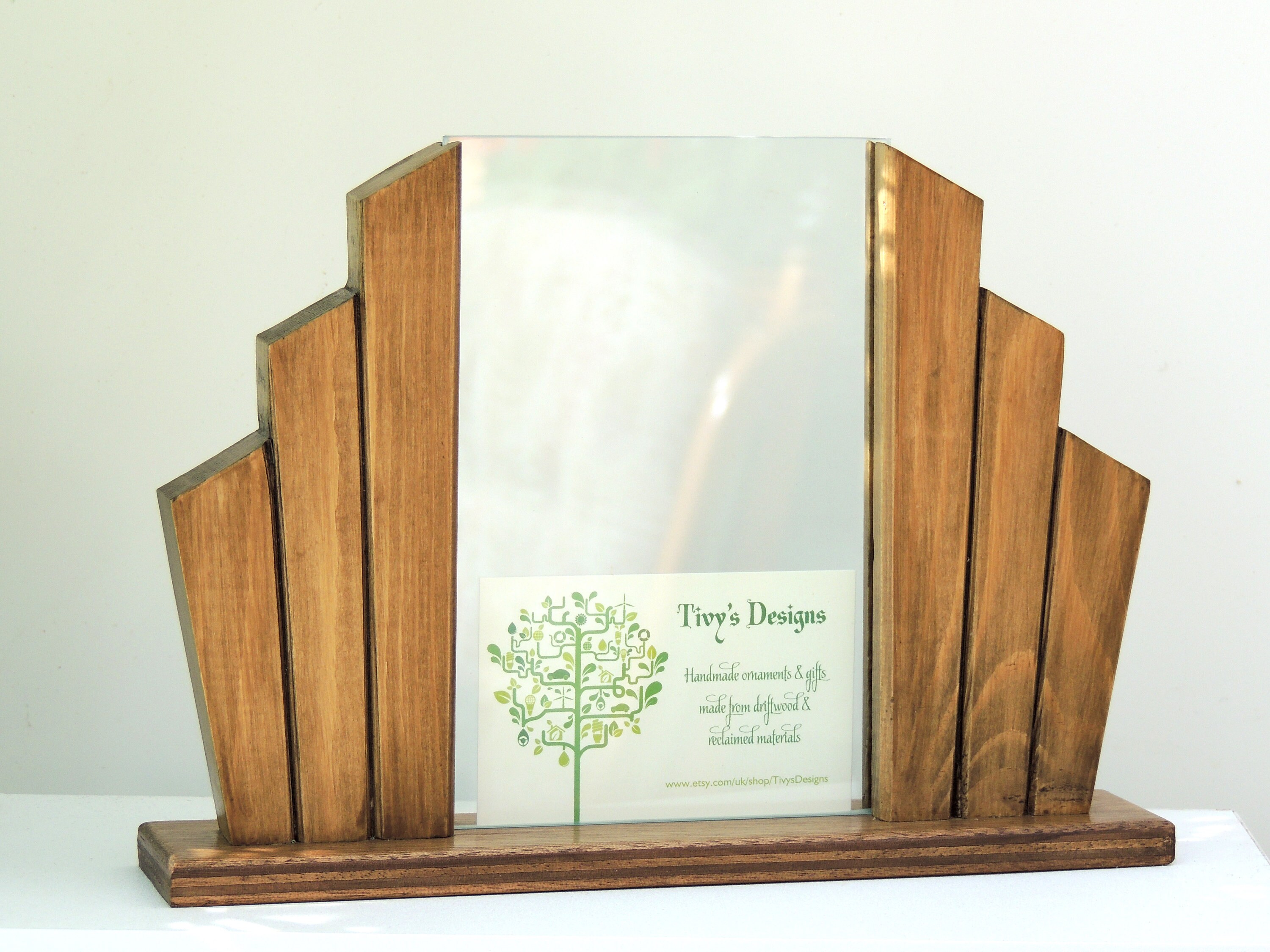 Art Deco Style Wooden Photo Frame 6 x 4 Photo Frame Oak Etsy