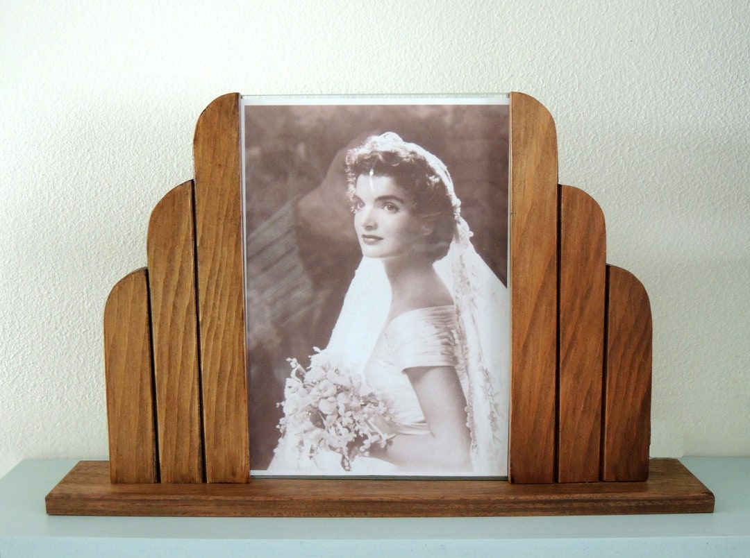 Art Deco Style Wooden Photo Frame, 5 X 7 Photo Frame