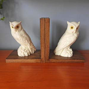 Bird Bookends, Owl Bookends, Wooden Bookends, Pair of Bookends, Book Stopper