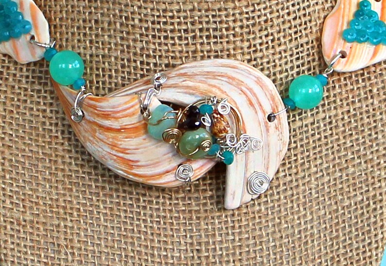 Seashell Jewelry Beach Jewelry Wearable Art Jewelry Beach Etsy