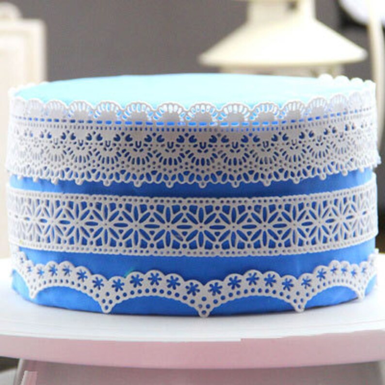 L001 Large silicone sugar lace mat flower lace edge decorting Etsy