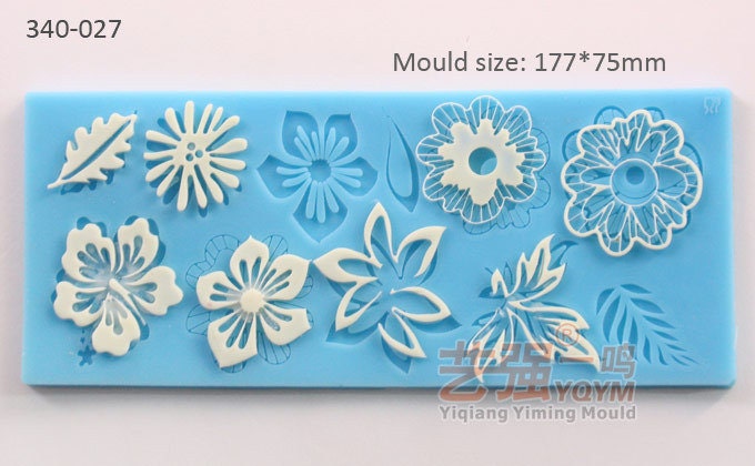Florower Leaves fondant cake mold silicone sugar lace mould sugar mat…