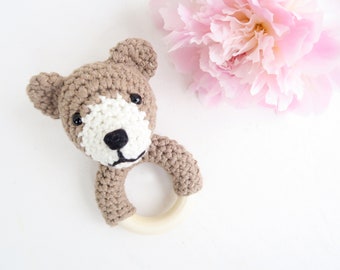 Crochet Pattern - Bear Teether & Rattle