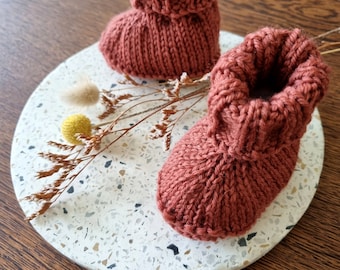 Baby Schuhe gestrickt 100% Wolle