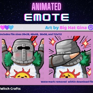Animated SunBro Emote - Digital Download for Twitch - Discord - Youtube - Streaming - Dark Souls - Soulsborne - Elden Ring