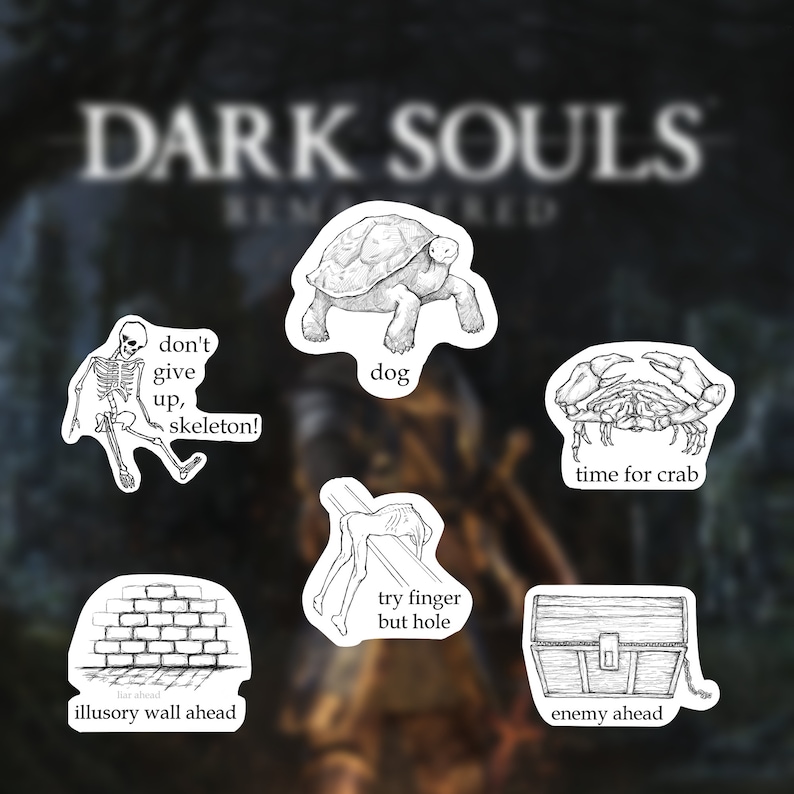 Dark Souls soapstone Message Stickers Elden Ring Etsy