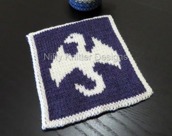 Cute Dragon Potholder Knitting Pattern - Dragon Potholder [ENGLISH ONLY, PDF Download]