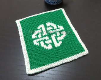 Celtic Knot Potholder Knitting Pattern [ENGLISH ONLY]